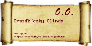 Orszáczky Olinda névjegykártya